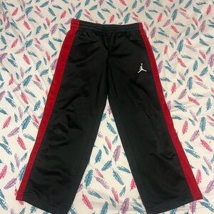 Jordan Kids Black and Red Athletic Pants